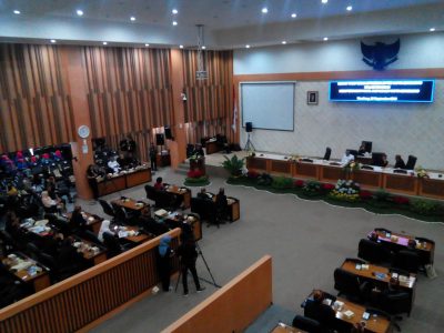Suasana Sidang Paripurna Istimewa Hari Jadi Kota Bandung, Senin (26/9).