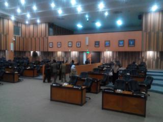 Suasana ruang paripurna DPRD Kota Bandung, Senin (31/10). (jabartoday/eddy koesman)