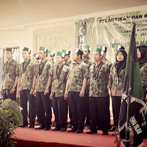 Pelantikan Pengurus HMI Cabang Kuningan Periode 2015-2016 di Lembah Ciremai Restaurant, Senin (10/8/2015).  